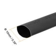 thumbnail image 2 of Uxcell Heat Shrink Tubing Ratio Shrinkable Tube Cable Sleeve 23ft Black mm 10, 2 of 6