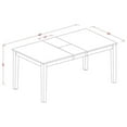 thumbnail image 5 of 6-Piece Dining Room Set - Kitchen Table with Butterfly Leaf & 4 Chairs, Bench - Black Cherry Finish, 5 of 6