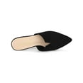 thumbnail image 4 of BLISSFUL STEP Women's Pointed Toe Flat V Shape Slides Mules Black (Size 9), 4 of 6