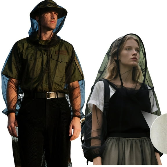 Snfy Mosquito Suit - Net Bug Mesh Pants & Jacket with Hood for Outdoor Protection from Bugs, Flies, Gnats, No-See-Ums & Midges - Mosquito Net Clothing for Men & Women with Carrybag