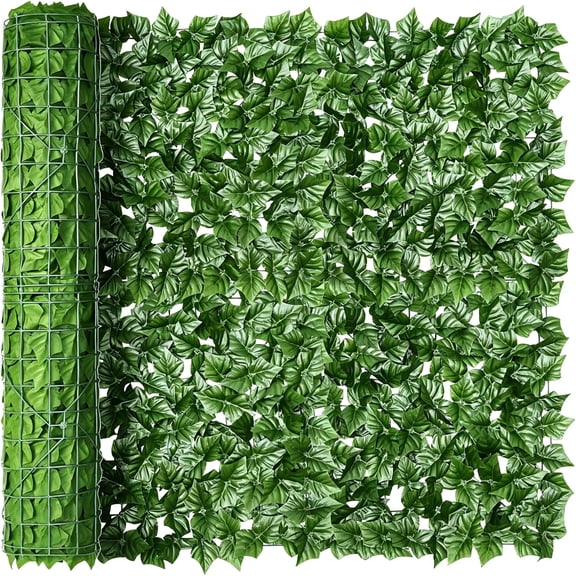 XIBUFE Artificial Ivy Privacy Fence Screen - 120X40In Faux Privacy Fence Panel Green Wall Balcony Privacy Screen Decoration for Patio,Balcony,Wall,Backyard Indoor Outdoor