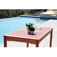 thumbnail image 2 of VIFAH  Malibu Outdoor 4-piece Wood Patio Dining Set with 4-foot Bench and Chairs, 2 of 4
