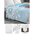 thumbnail image 6 of Blue Coastal Jellyfish Full Size Flat Sheet, Wrinkleproof & Fadeproof Cooling Flat Bed Sheet Only, Summer Beach Starfish Botanical Breathable Soft Bedding Top Sheets 81 x 96 Inches, 6 of 8