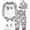 Gray Boo Ghost Pumpkin, variant on Infant Boy Halloween Outfit Set with Bodysuit, Pants, Hat & Socks (Grey Boo Ghost Pumpkin, 3 months)