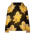 thumbnail image 6 of YunPes Unisex Kids Hoodie Boys Girls Waffle Textured Sweatshirt Cute Ghost Print Long Sleeve Hooded Pullover Spring Fall Clothes, 6 of 7