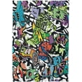 thumbnail image 2 of GZHJMY Graffiti Rectangle Tablecloth, Waterproof Stain Wrinkle Resistant Washable Polyester Table Cover for Picnic Dinner Holiday Kitchen Party Decor, 60 x 120 in Home Decor, 2 of 7