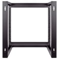 thumbnail image 6 of NavePoint 9U Server Rack with Swing Gate - 9U Wall Mount Rack for 19 Inch IT Equipment Open Frame Rack – Network Rack Wall Mount for AV & Server Equipment 18” Deep 9U Rack, Black, 6 of 6