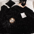 thumbnail image 6 of Soft Double-Sided Fleece Blanket, Warm Solid Color Throw Blanket for All Season Home Use - Black, 6 of 6