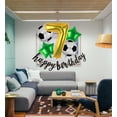 thumbnail image 4 of Set de globos de fútbol Kwuz con número 7 dorado de 40" para fiesta, 4 of 7