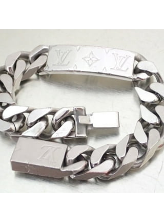 Louis Vuitton jonc Monogram M64839 Metal Bangle Silver