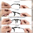 thumbnail image 5 of Paquete de 3 correas de silicona para gafas con 3 pares de ganchos para las orejas, soporte ajustable para correa de gafas de sol, correa para gafas, 5 of 5