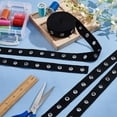 thumbnail image 6 of 6.25Yards Cotton Grommet Tape Eyelet Tape 1inch Wide Black Eyelet Grommet Tape Twill Tape with Silver Eyelet, 6 of 9