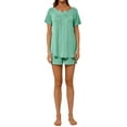 thumbnail image 6 of Hibeli Womens Summer Pajama Sets 2 Piece Cozy Short Sleeve Lounge Soft Sleepwear Set, 6 of 6