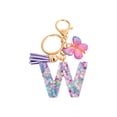 thumbnail image 2 of Ziurtnc Butterfly Initial Letter Keychain Pendant Exquisite Practicality Backpack School Bag Decoration Purple Alphabet Keychain for Girls Women, 2 of 8