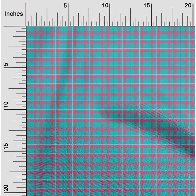 oneOone Georgette Viscose Fabric Madras Check Print Sewing Fabric BTY 42 Inch Wide