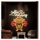 thumbnail image 1 of Letrero De Neón Coffee Morning, Ideal Para Gimnasio, Estudio, Decoración De Pared Del Hogar, Con Luz Regulable, 35cmx40cm, 1 of 2