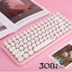 thumbnail image 5 of AJAZZ 308I V3 Bluetooth-Compatible con teclado AAA AAA 84 Key Portable PC Desktop Tablet Techeypad Computer Accesories Equipment Pink Inevent HA011317-04B, 5 of 7