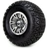 10" MODZ® Avalanche Gunmetal Golf Cart Wheels & All Terrain Tires Combo Set of 4