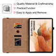 thumbnail image 6 of Case for Galaxy Tab S7 FE 2021/Galaxy Tab S7 Plus/S7+ 12.4", Allytech Folding Stand Cover with Auto Sleep Wake Card Slots Wallet Case with Pen Holder for Samsung Tab SM-T730/T735/T736B/T970, Brown, 6 of 6