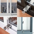 thumbnail image 3 of Paquete de 4 juegos de cerraduras para ventanas corredizas con llaves Marco de puerta de aleación de aluminio Tope de bloqueo de seguridad Cerraduras de ventana de seguridad ajustables Tope de pu, 3 of 5