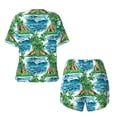 thumbnail image 2 of Sigee Hawaii Palms for Sleepwear Casual Pjs with Pockets Women's Pajamas Sets Shorts 2 Piece Short Sleeve Lounge Sets X-Large, 2 of 9
