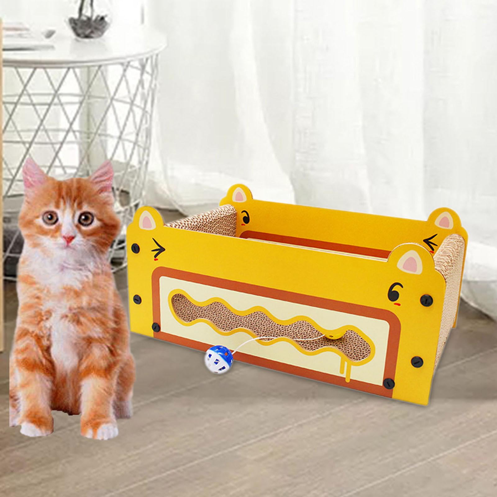 Bvdfgk Cardboard Cat Scratching Post, Lounge Bed, Cat Scratching Post, Cat Nest, Kitten Yellow