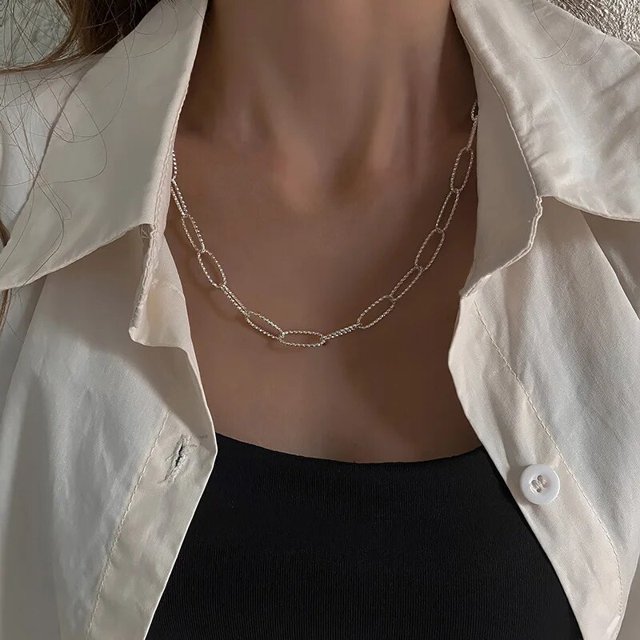 Collar brillante Chapado en plata para mujer, Gargantilla de cadena de cristal brillante, accesorios de joyería, regalo, 2022