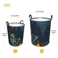 thumbnail image 3 of Balery Moonlit Skeleton Campfire Cesta de ropa redonda con asas, impermeable, independiente, para ropa, juguetes, dormitorio y familia-Medium, 3 of 6