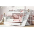 thumbnail image 3 of EUROCO Wood Twin over Full Bunk Bed with Drawers and Slide, Storage Bed with Shelves for Kids Teens Bedroom, White, 3 of 12