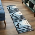 thumbnail image 4 of Forest Elk Runner Rug 2x6 FT,Non Slip Hallway Rugs,Deer Birds Nature Tree Antlers Mountain Washable Soft Floor Carpet Throw Runner Carpet Long Rugs for Entryway Kitchen Bedside Sliding Door, 4 of 8