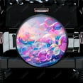 thumbnail image 2 of Abstract Flying Bubbles Colorful Pattern Polyester Universal Spare Wheel Tire Cover Wheel Covers for Trailer RV SUV Truck Camper, 2 of 5