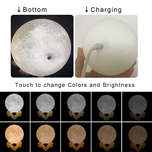 Mydethun Moon Lamp Moon Light Night Light for Kids Gift for Women USB Chargin... 
