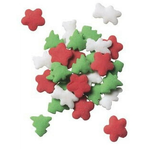 Happy Holiday Christmas Confetti Sprinkles, Cake, Cookie, Donut, Cakepop Toppings, 6 oz.