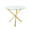Gold, variant on Tcbosik 35.4 inch Dining Table with Glass Top for 2-4 Person, Modern Coffee Table with Metal Legs for Home Office, Gold