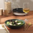 thumbnail image 6 of Gibson Elite Beckett 4-Piece Multi-Color Dinner Bowl Set – Reactive Glaze Stoneware – Shallow Pasta Bowls – Wide-Rim Round Design – Microwave & Dishwasher Safe, 6 of 15