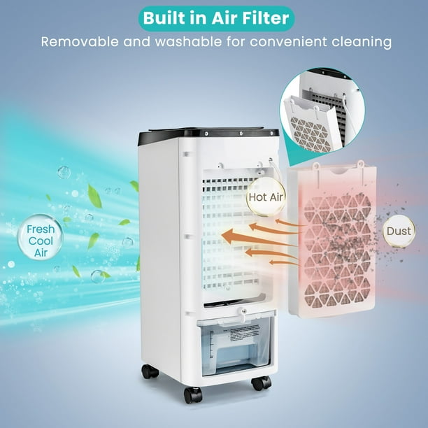 Costway 4 in 1 Evaporative Air Cooler w Fan Humidifier Remote Control Ice Packs