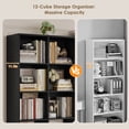 thumbnail image 2 of Hiphuta Triple Row 4-Tier Bookcase with 12 Cubes, 69" Tall Large Bookcase with 3 Drawers, for Office Living Room, Black, 2 of 8