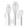 thumbnail image 3 of Less Than 5 Egg Beater 3 Pack Whisk Egg Stainless Steel Set 8, 3 of 7