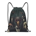 thumbnail image 1 of Saiise Stylish Avian Gathering Pattern Sports Drawstring Backpack - String Swim Gym Bag with Wet Proof Pocket for Women&Men-Small, 1 of 6