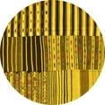 thumbnail image 1 of Ahgly Company Machine Washable Indoor Round Southwestern Yellow Country Area Rugs, 4' Round, 1 of 4