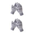 thumbnail image 4 of Qarigey Guantes de punto Estilo simple Envoltura de manos Cubiertas Envoltura de manos Calentador Accesorios de ropa Pantalla táctil gruesa Guante de Gris 2piezas Qarigey CBP468493, 4 of 6