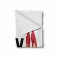 thumbnail image 2 of High Heels Soft Flannel Fleece Throw Blanket, I Love My Shoes Wording Heart and High Heels Shapes, Cozy Plush for Indoor and Outdoor Use, 50" x 70", Grey Dark Coral, by Ambesonne, 2 of 6