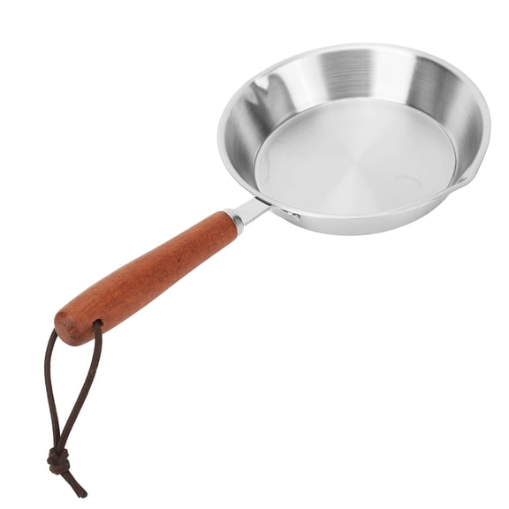 Falleo Clearance Stainless Steel Frying Pan Non Stick Egg Pan Fry Pan for Household Restaurant Induction Cooker 6.3 Inch