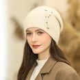 thumbnail image 3 of Wool Slouchy Knit Beanies Winter Hats for Women Soft Warm Slouch Skull Beanie Cap, 3 of 6