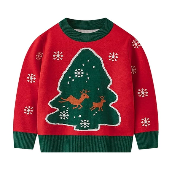 Vêtements d'Hiver pour Petits Garçons, Chandail Thermique, Paquet, Chandails Garçons, Chemises, Chandails, Taille 6-7, Chambray, Tout-Petits Filles, Noël, Dessin Animé, Chandail Chaud Tricoté, Hauts à Manches Longues, Maille, Cardigan, C Rouge, 3-4 Ans