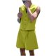 thumbnail image 1 of Pantalones Cortos Frontales Planos de los Hombres, Cuello en V de Verano sin Mangas de Color Sólido de Cintura Alta Ancha para la Pierna para el Casual Y la Fiesta, 1 of 8