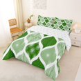 thumbnail image 2 of Homewish Green Boho Stripes Queen Comforter Set,Modern Geometric Comforter Sets Queen,Reversible,3 Pieces,1 Comforter and 2 Pillowcases, 2 of 7