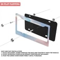 thumbnail image 3 of 2Packs License Plate Frames with Gradient Geometric Abstract Pattern Includes Screws & Caps Full Accessories Included Size 6.3x12.2inch(16x31cm), 3 of 8