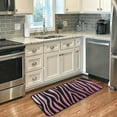 thumbnail image 4 of Area Rugs Carpet for Bedroom Floor Kitchen Rugs Pink and Black Zebra Print Animal Bedside Runner Rug Living Room Washable Non Slip 39×20in Sofa, 4 of 7