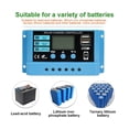 thumbnail image 4 of Solar Controller 10A To 60A Adaptive 12V 24V For Lithium Lead-Acid Battery Circuit Lighting PV Plate Charge/Discharge Controller ,Improvement of Charging Speed, 4 of 6